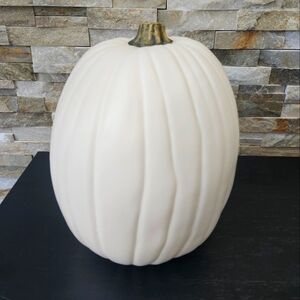 XL Elegant White Decorative Pumpkin